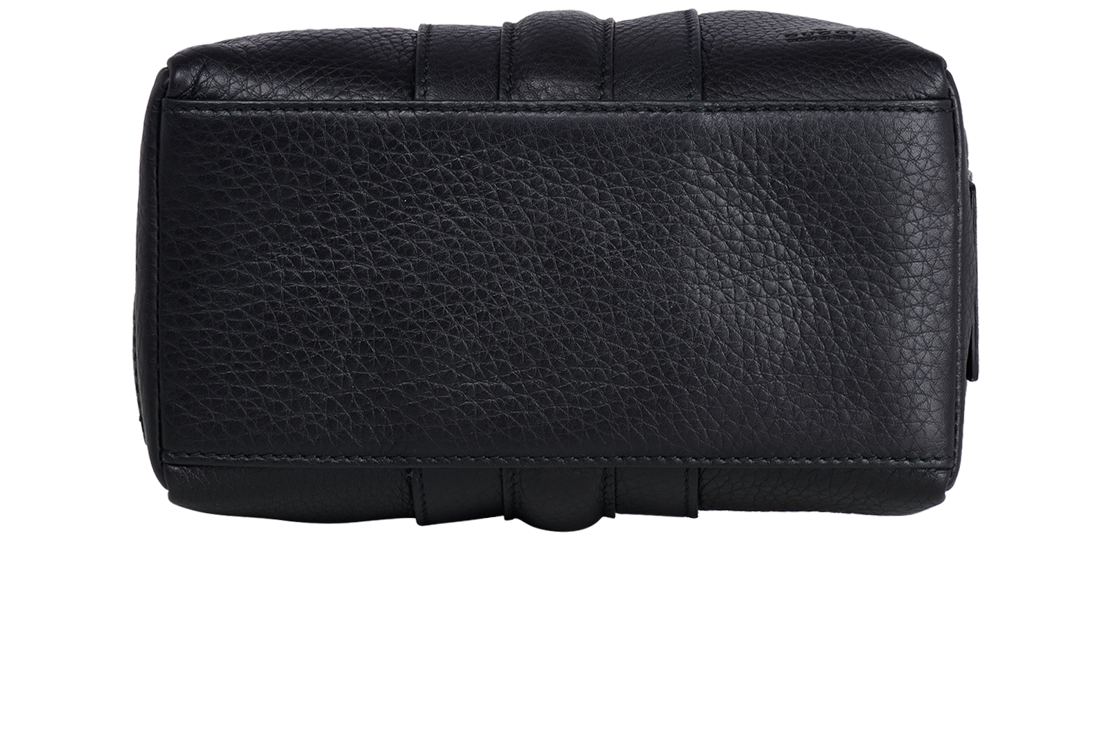 Gucci Small Logo Embossed Cosmetic Pouch, &pound;250, Accessories, Black, Leather, Top view